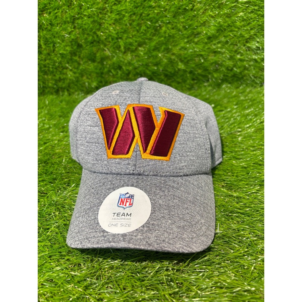 Washington‎ Commanders NFL Team Apparel Snapback Hat Heather Grey OSFM